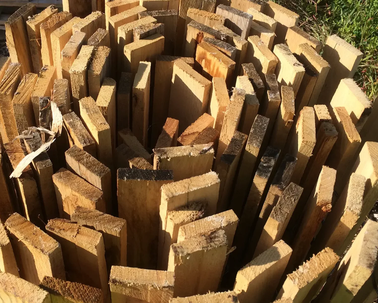 Wooden fence trellis
