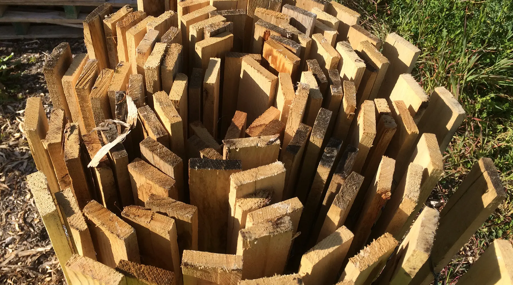 Wooden fence trellis