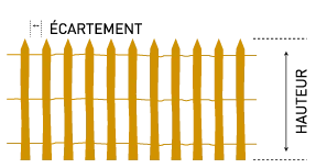Schéma de mesure des ganivelles