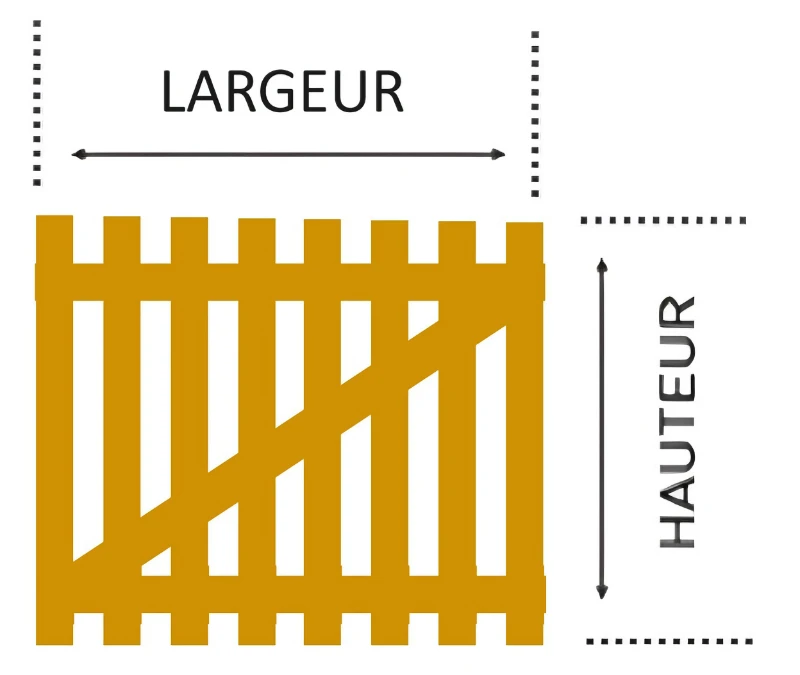 Portillon en bois - Différentes hauteurs et largeurs