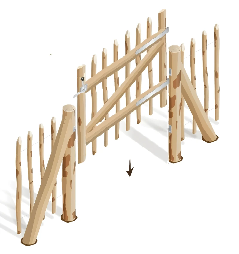 Pose d'un portillon bois