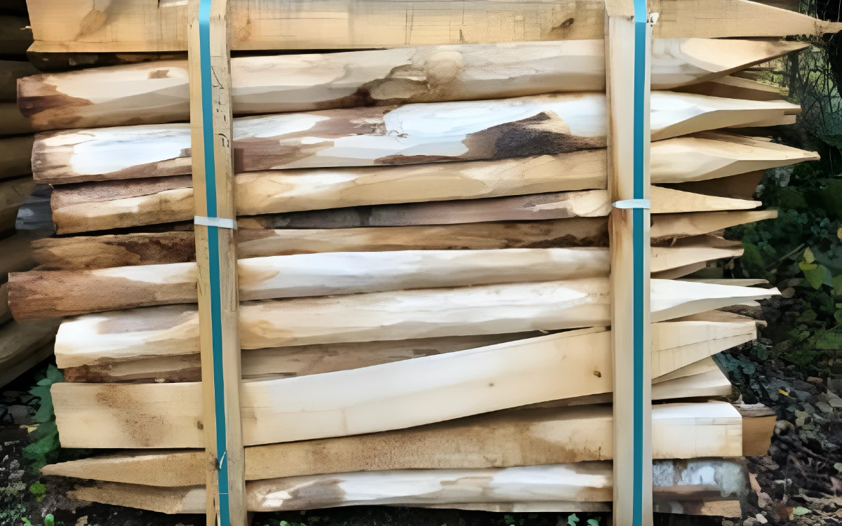 Piquets en bois sciés